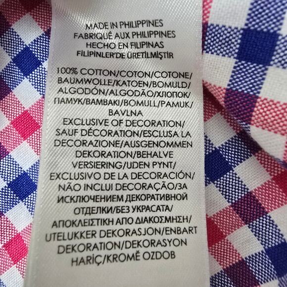 Ralph Lauren Blue Red White Gingham Old Money Patriotic Oxford Classic Shirt XLT - Picture 6 of 11